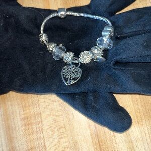 Elegant Silver Charm Bracelet